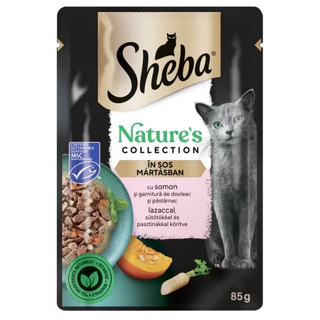 SHEBA Nature's Collection, Salmon, sachet wet food, cereal-free, (in sauce), 85g