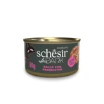 SCHESIR After Dark, Pollo e Prosciutto, cibo umido per gatti in scatola senza cereali, (in zuppa), 80g