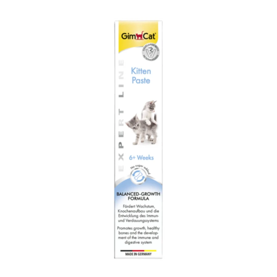 GIMCAT Kitten Paste, functionele kattensnoepjes tube voor junior katten, (topping), 50g