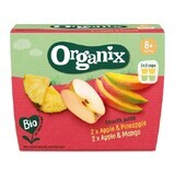 Puré ecológico de piña, manzana y mango, +8 meses, 400 gr, Organix