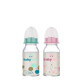 Biber&#243;n de vidrio decorado, 0-24 meses, 120 ml, BabyNova