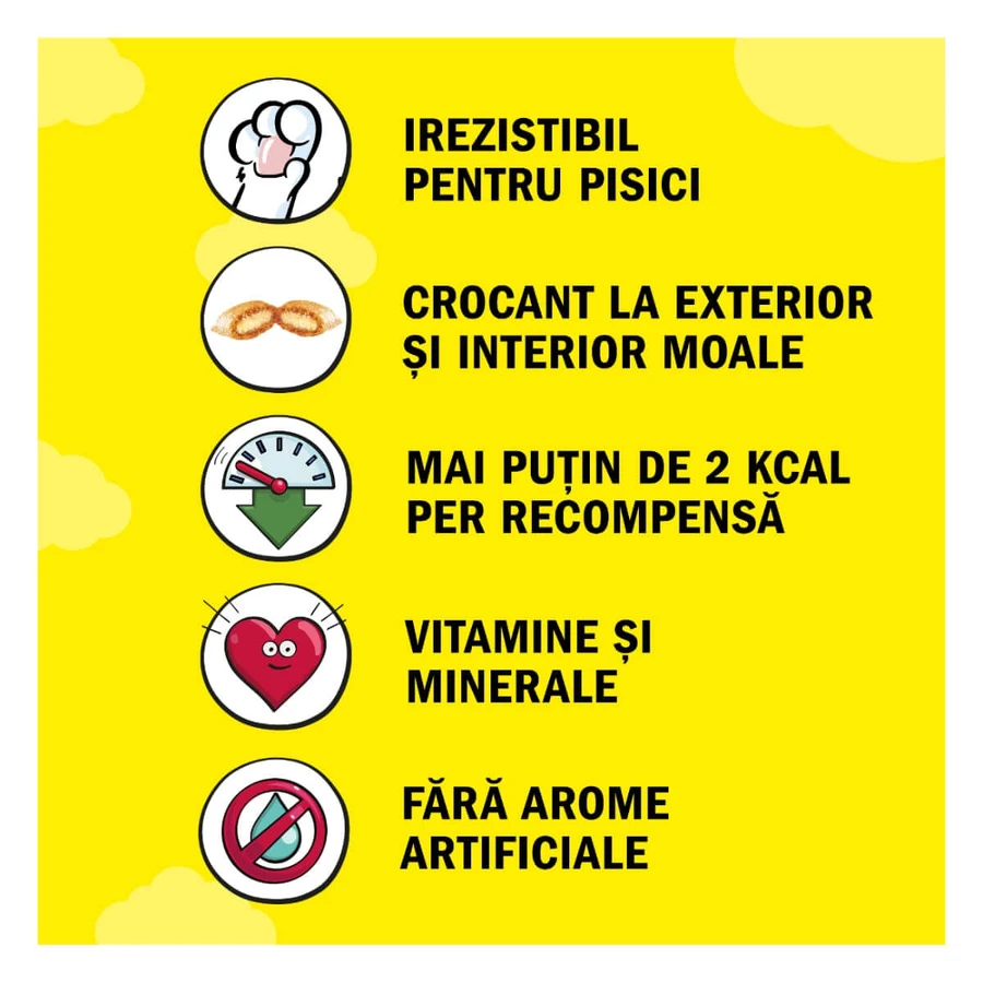 DREAMIES, Pui, punguță recompense pisici, 60g