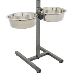 TRIXIE, set hondenbakken + 2 voerbakken, in hoogte verstelbaar, metaal, L-XL(2.8l, ⌀24cm)