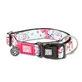 MAX &amp; MOLLY Smart ID Cherry Bloom, obroża dla psa, regulowana, poliester, niebiesko-różowa, zapięcie trójząb, XS(22-35 x 1cm)