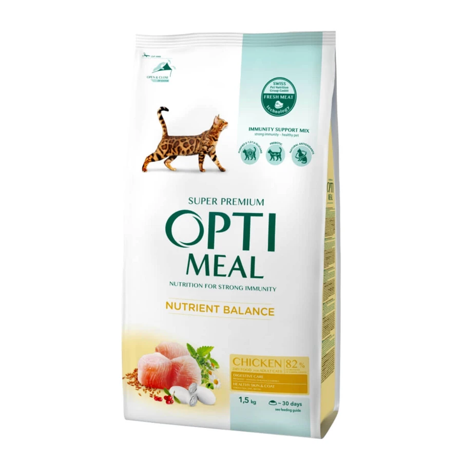 OPTIMEAL, Pollo, cibo secco per gatti, 1,5 kg