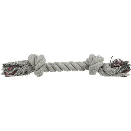 TRIXIE, giocattolo in corda con 2 nodi per cani, 26 cm, multicolore