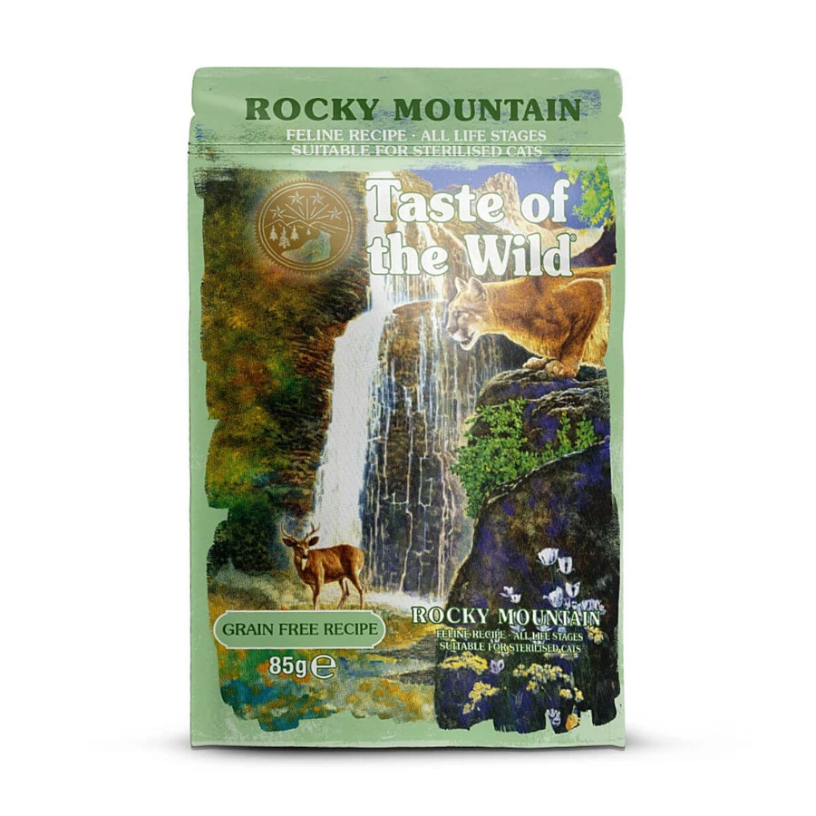 TASTE OF THE WILD Rocky Mountain Rocky Mountain, Chicken, sachet grain-free wet cat food, (in sauce), 85g