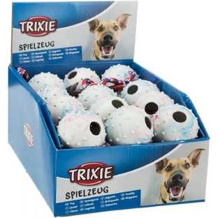 Trixie, palla giocattolo con corda, in gomma, 6 x 30 cm, multicolore