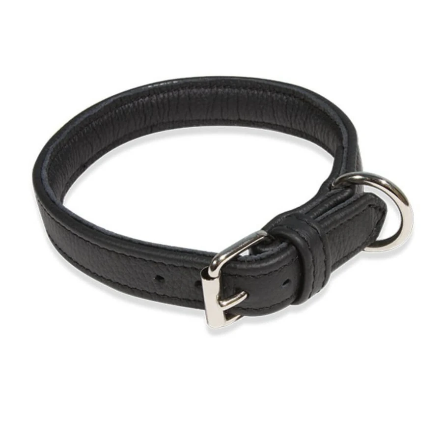 JULIUS-K9 ECO cuero, collar de perro ajustable, cuero, 25mm x 50cm, negro
