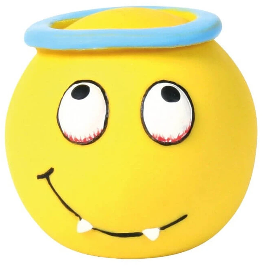 Trixie, Smiley-Ballspielzeug für Hunde, mit Sound, Latex, 6cm, multicolor