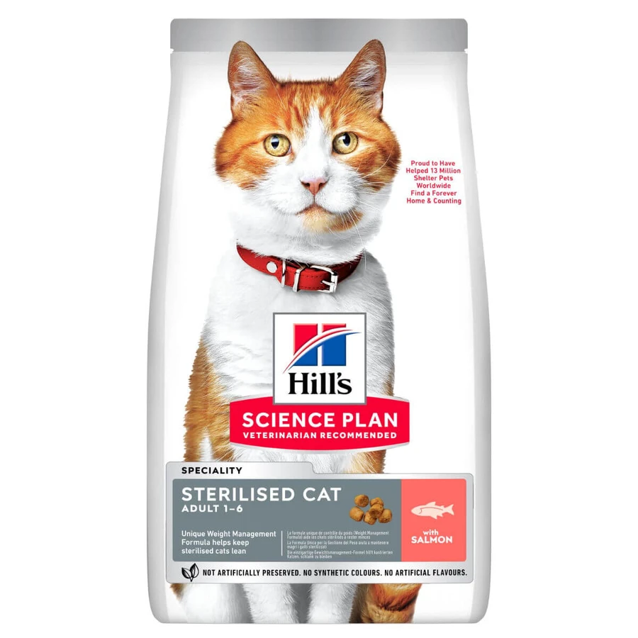 HILL'S Science Plan Sterilized, Salmon, dry food for sterilized cats, 300g