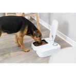 TRIXIE TX2, automatic dog feeder, 2 rectangular bowls, programmable, plastic, black and white, S-L(0.6l, 27x7cm)