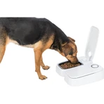 TRIXIE TX2, automatic dog feeder, 2 rectangular bowls, programmable, plastic, black and white, S-L(0.6l, 27x7cm)