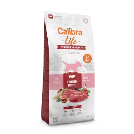 CALIBRA Life Starter & Puppy, XS-XL, boeuf, aliment sec monoprotéique pour chiens juniors, 2.5kg