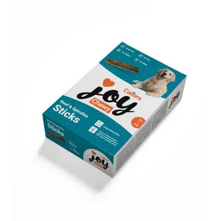 CALIBRA Joy Chewy Sticks, XS-XL, ternera y espirulina, bolsa de recompensa sin cereales para perros, 700g