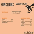 SCHESIR Functions Digestive Topper, zucca, bustina di cibo umido per gatti senza cereali, sistema digestivo, (topping), 40g