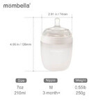 Biberon Anticolici Breast-Like, Ivory, 210 ml, Mombella