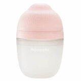 Breast-Like Bottle, 100% Silicon, Old Roze, 210ml, Mombella