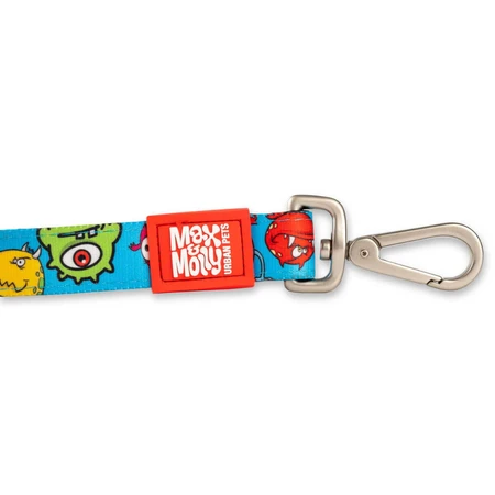 MAX & MOLLY Little Monsters, hondenriem, polyester, blauw, M(1,2m x 2cm)