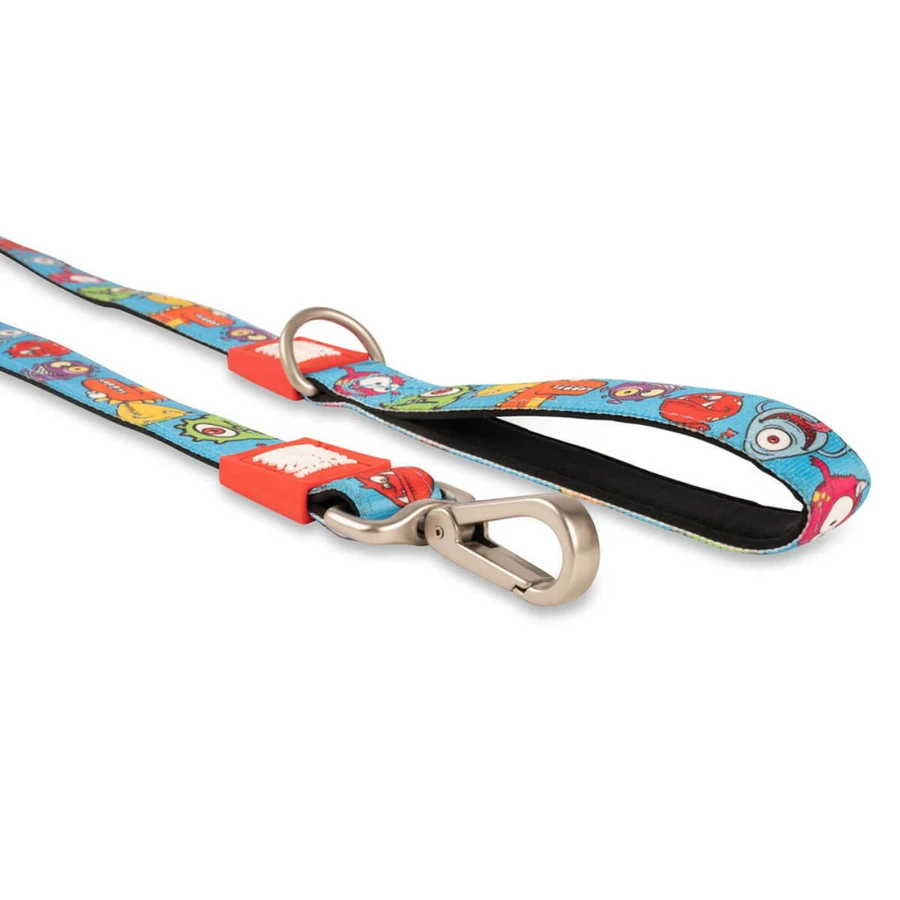 MAX & MOLLY Little Monsters, hondenriem, polyester, blauw, M(1,2m x 2cm)