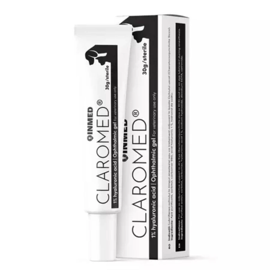 INMED Claromed, XS-XL, Augenergänzungsmittel für Hunde und Katzen, Tube, 30g Gel