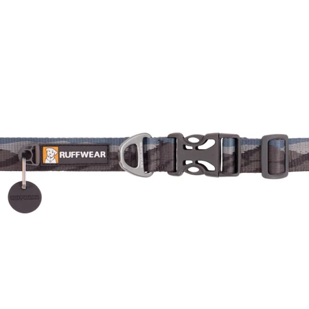 RUFFWEAR Flat Out Rocky Mountains, collare regolabile per cani, blu e grigio, L(51-66 x 2,5 cm)