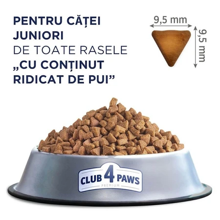 CLUB 4 PAWS Premium Puppies All Breeds, XS-XL, Chicken, nourriture sèche pour chiens juniors, 2kg