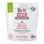 BRIT Care Sustainable Adult Small Breed, XS-S, Chicken and Insects, nourriture sèche pour chiens, système digestif, 1kg