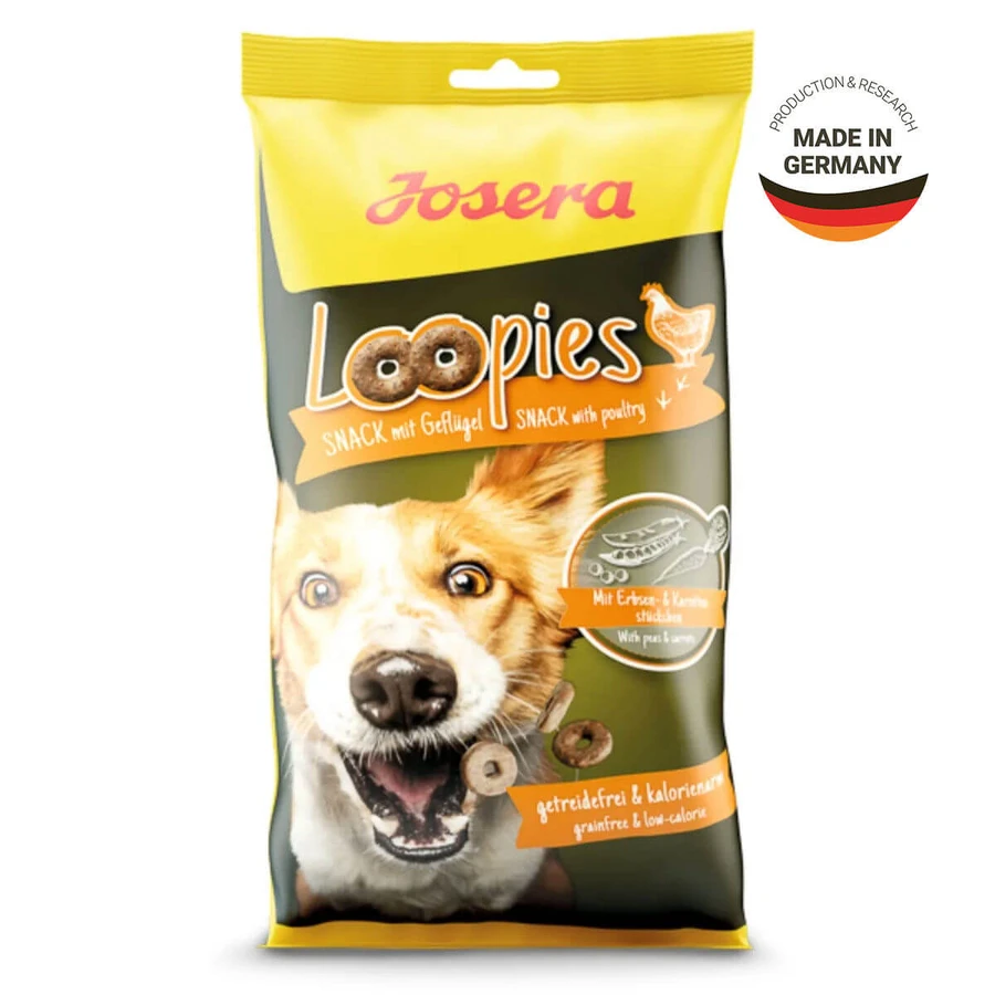 JOSERA Loopies, XS-XL, Bird, sac de récompense sans céréales pour chiens, 150g