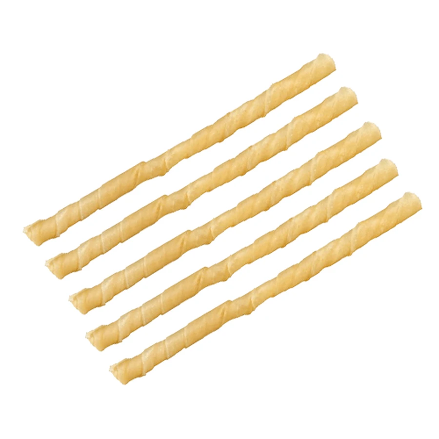 Lederen gedraaide knuppel 10 mm dik / 12 cm lang, 100 stuks/set