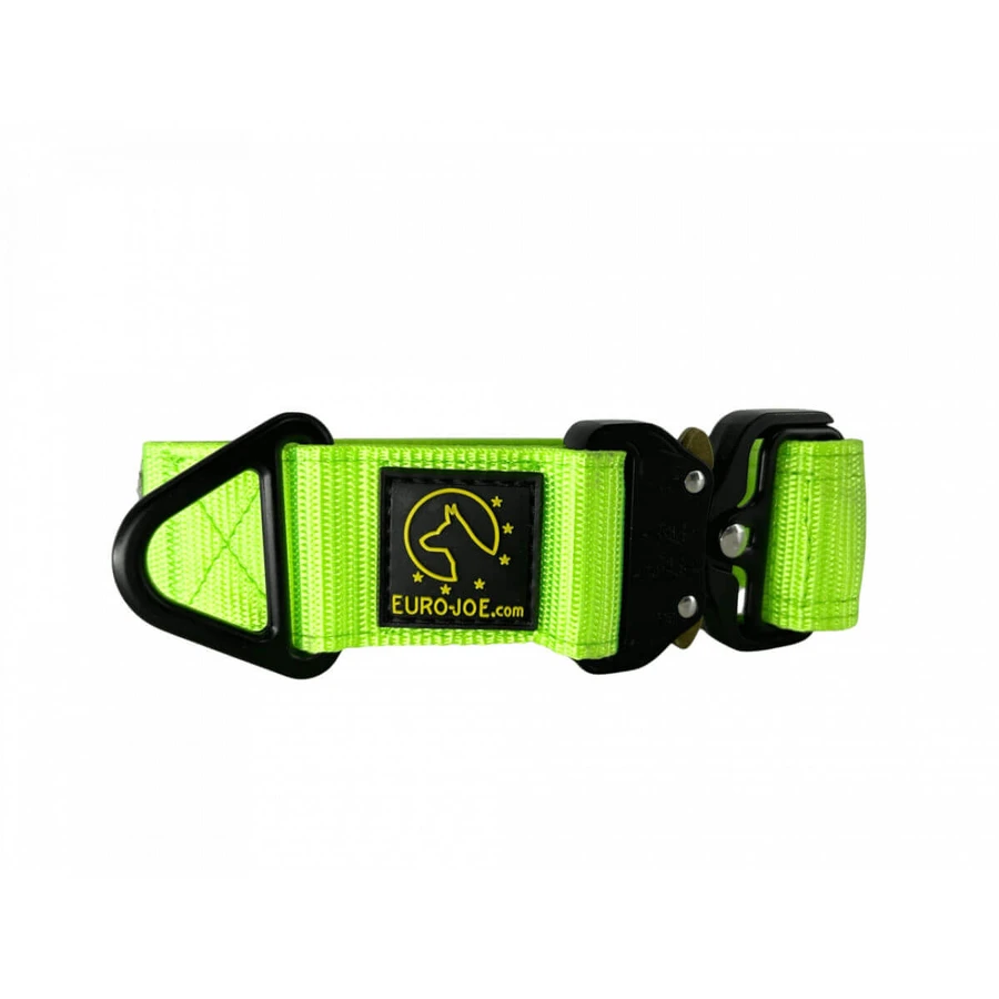 EURO JOE Tactical, dog collar, adjustable, nylon, green, Cobra buckle, XXL(44-61 x 3.8cm)