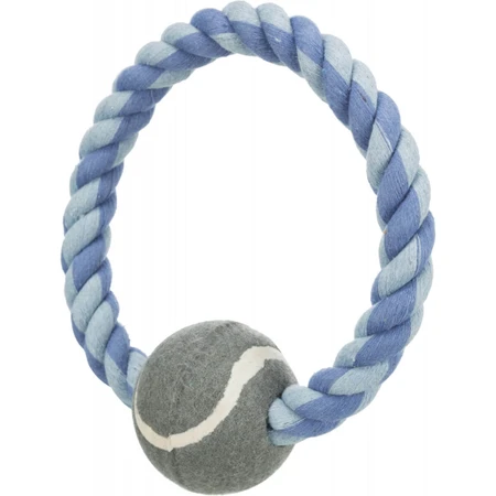 TRIXIE, jouet en forme de cerceau avec balle de tennis pour chiens, 6cm x 18cm, multicolore