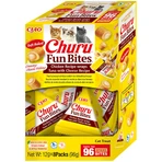INABA Churu Fun Bites, Pui și Brânză, cutie recompense fără cereale pisici, 96g