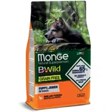 MONGE BWild Puppy & Junior, XS-XL, Eend en Aardappel, graanvrij droogvoer voor jonge honden, 2,5kg