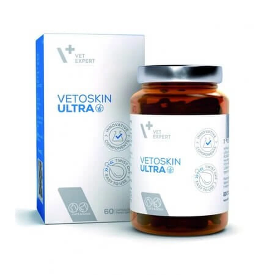 Vetoskin Ultra Twist Off, 60 kapsułek, Vetexpert: ceny i cechy