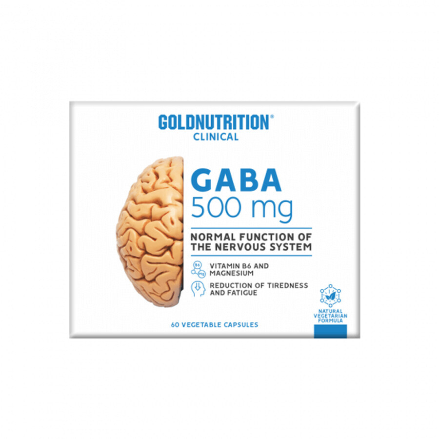 Gaba, 500 mg, 60 cápsulas, Gold Nutrition