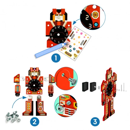Creatief doe-het-zelf spel DIY Robot Klok, Djeco
