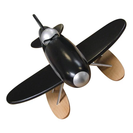 Schwarz lackiertes Holz-Wasserflugzeug - Made in France - Vilac
