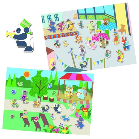 Herpositioneerbare stickers Musical parade, Djeco