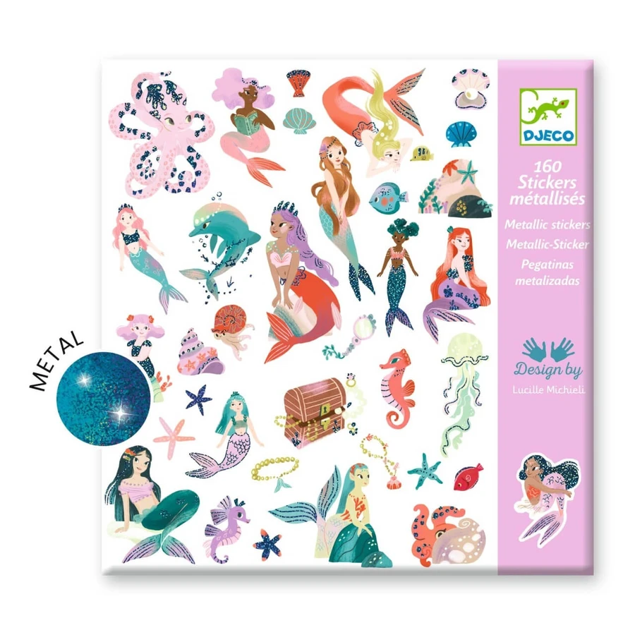 Sirenes metalen stickers, Djeco