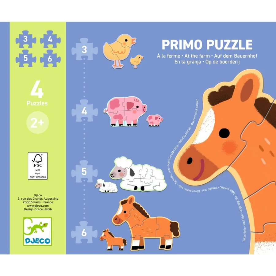 Puzzle progresiv La ferma, Djeco