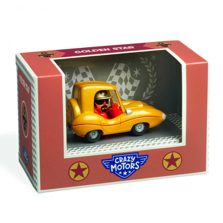 Samochód Golden Star, kolekcja Crazy Motors, Djeco: ceny i cechy