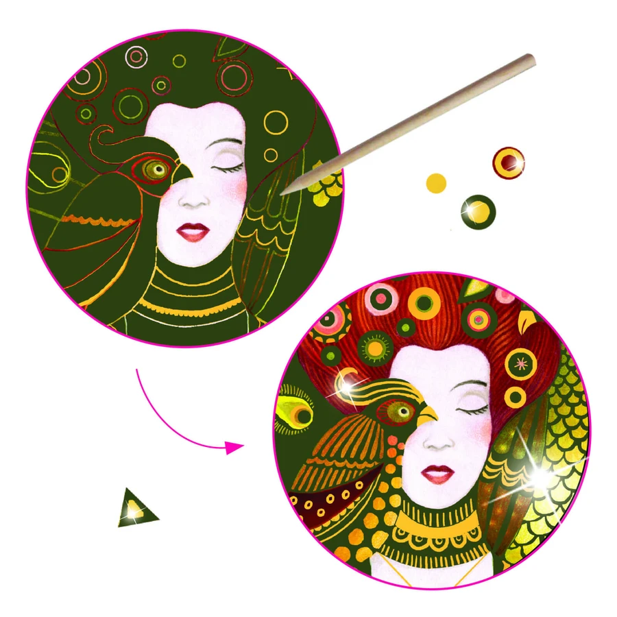 Inspiré par Gustave Klimt, razuit Zeite aurite, Djeco