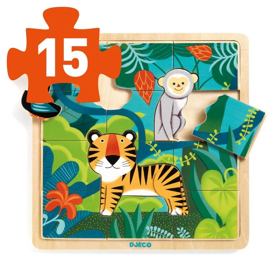 Puzzle de madera Djeco Jungle