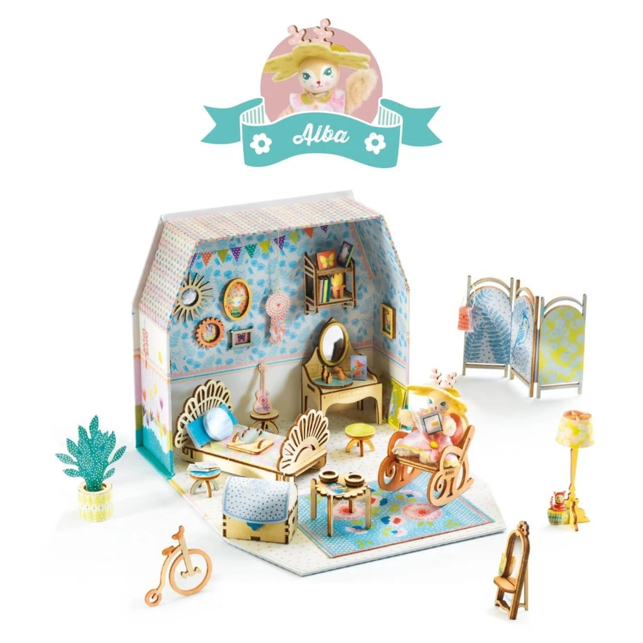 Miniaturhaus zum Zusammenbauen und Ausmalen Alba, Djeco