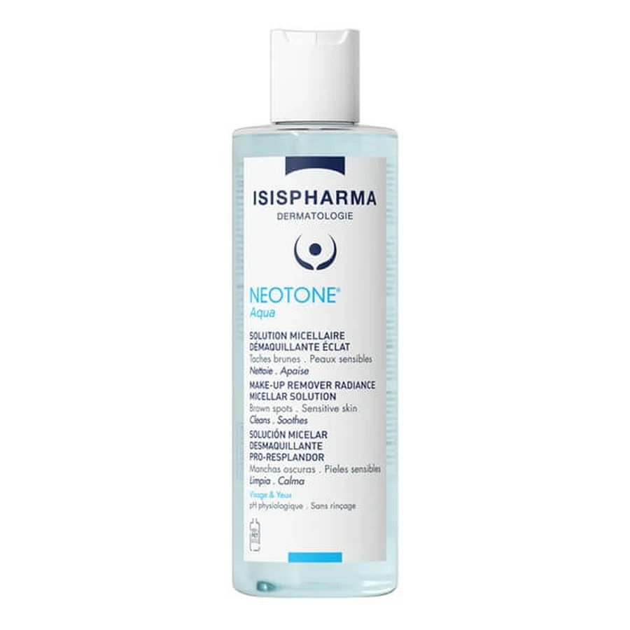ISISPHARMA NEOTONE AQUA, rozświetlający płyn micelarny do demakijażu dla skóry wrażliwej, skłonnej do przebarwień, 400ML: ceny i cechy