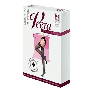 Veera Anti-HIV, calze compressive, punta aperta, 140 DEN, solei, taglia 4