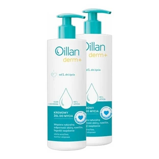 Set di 2 x Oillan Derm+, gel lavante cremoso per il corpo, 400 ml