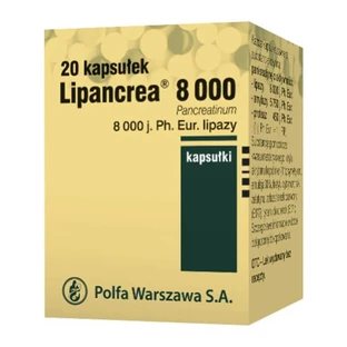Lipancrea, capsule, 8000 UI lipasi, capsule, 20 pz.