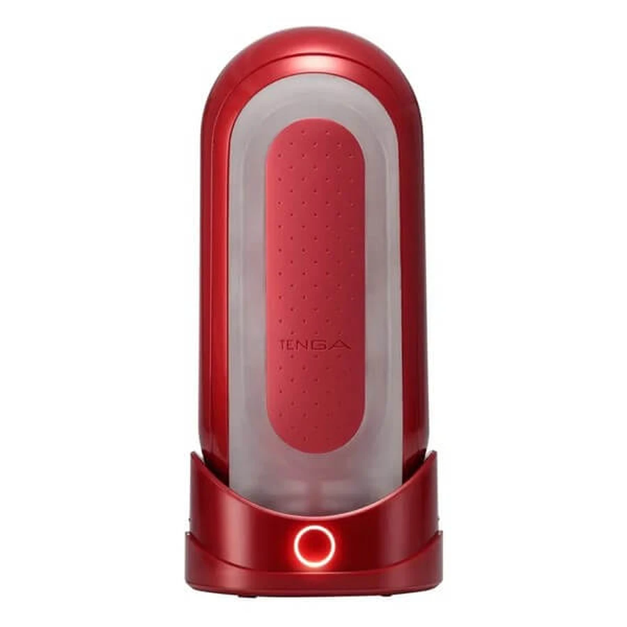 Pachet încălzitor Tenga Flip 0 Red, masturbator cu încălzitor, 1 buc.